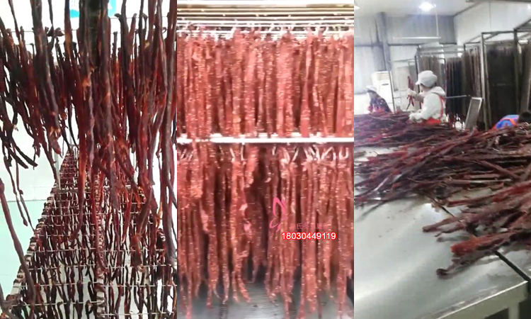 現(xiàn)代風(fēng)干牦牛肉干加工圖片